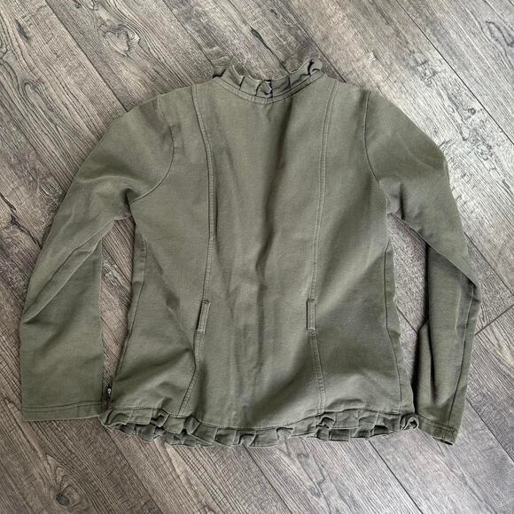 Vintage Y2K LA Kitty Ruffled Mini Blazer Cotton Green Jacket - Picture 8 of 8